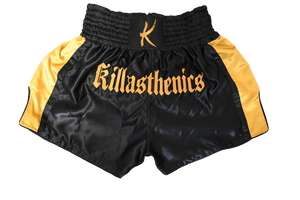 Black & Gold Thai Shorts